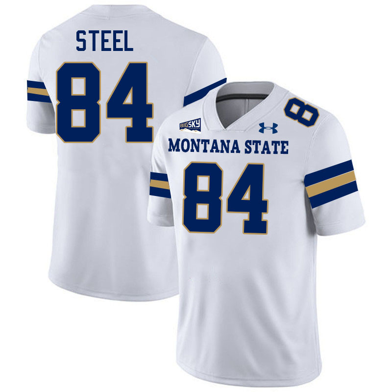 Montana State Bobcats #84 Dane Steel College Football Jerseys,Uniforms Stitched-White
